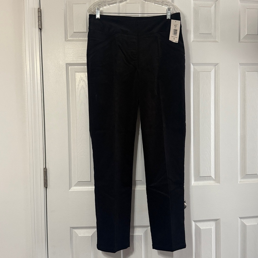 Alia Pull On Black Corduroy Trousers Size 12
